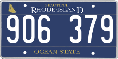 RI license plate 906379