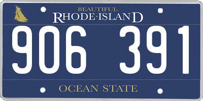 RI license plate 906391