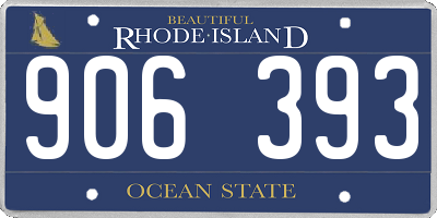 RI license plate 906393