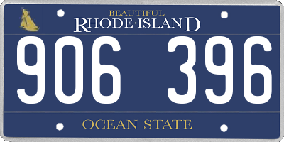 RI license plate 906396