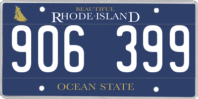 RI license plate 906399