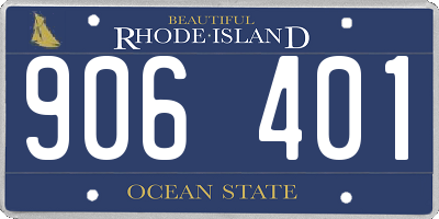 RI license plate 906401