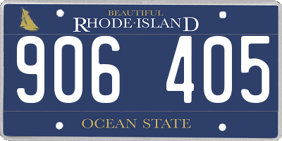 RI license plate 906405