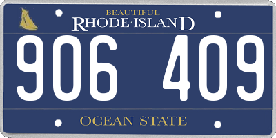 RI license plate 906409