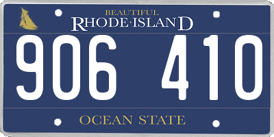 RI license plate 906410