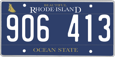 RI license plate 906413