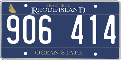 RI license plate 906414