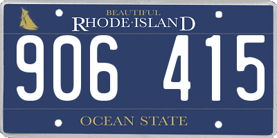 RI license plate 906415