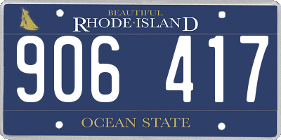 RI license plate 906417