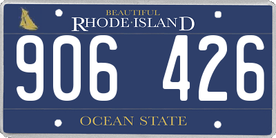RI license plate 906426