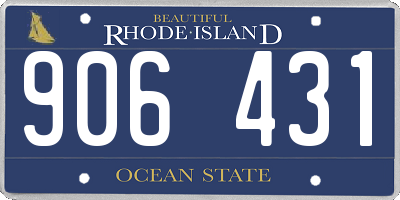 RI license plate 906431