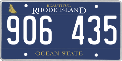 RI license plate 906435
