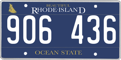 RI license plate 906436