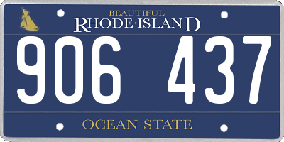 RI license plate 906437