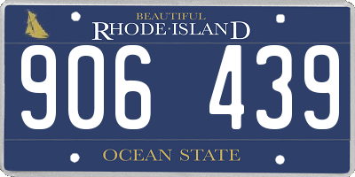 RI license plate 906439