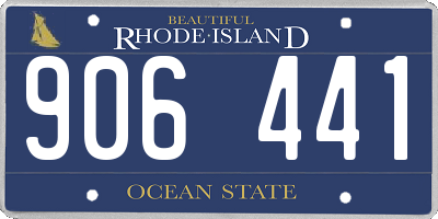 RI license plate 906441