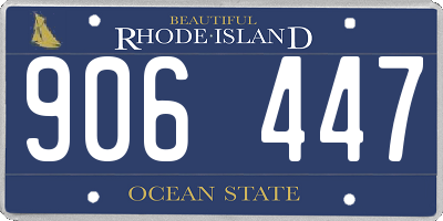 RI license plate 906447