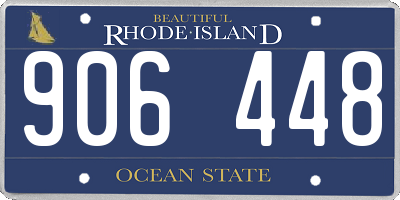 RI license plate 906448
