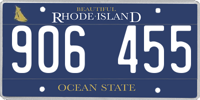 RI license plate 906455