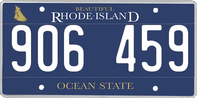 RI license plate 906459