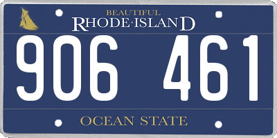 RI license plate 906461
