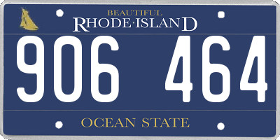 RI license plate 906464