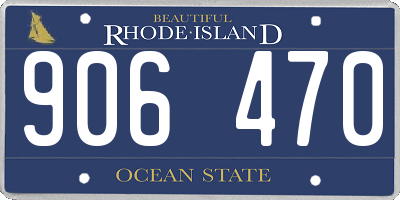 RI license plate 906470