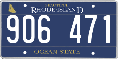 RI license plate 906471