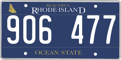 RI license plate 906477