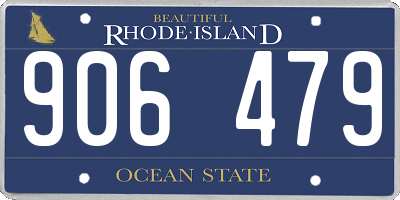 RI license plate 906479