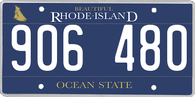 RI license plate 906480