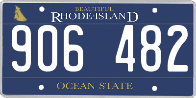 RI license plate 906482