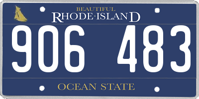 RI license plate 906483
