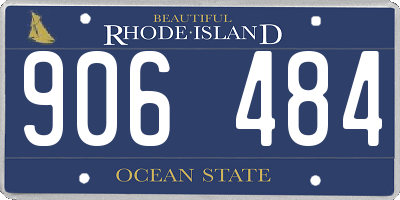 RI license plate 906484