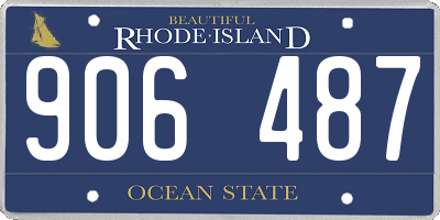 RI license plate 906487