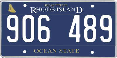 RI license plate 906489