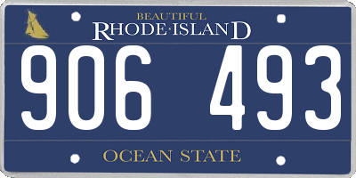 RI license plate 906493