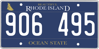 RI license plate 906495