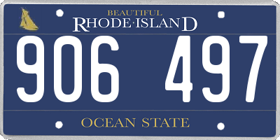 RI license plate 906497