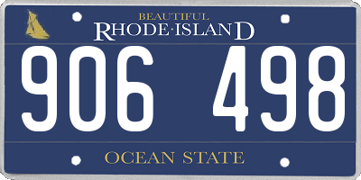 RI license plate 906498