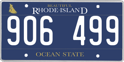 RI license plate 906499