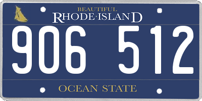 RI license plate 906512