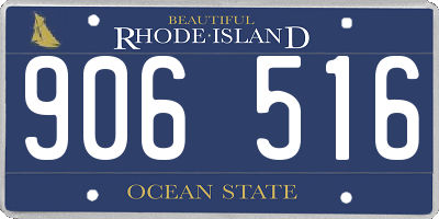 RI license plate 906516