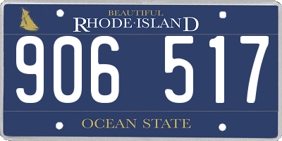 RI license plate 906517