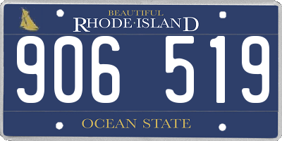 RI license plate 906519