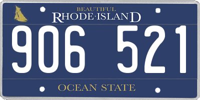 RI license plate 906521