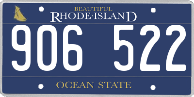 RI license plate 906522