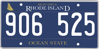 RI license plate 906525