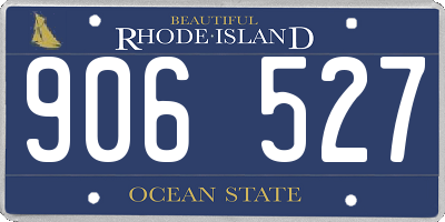 RI license plate 906527
