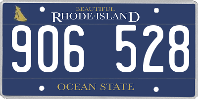 RI license plate 906528